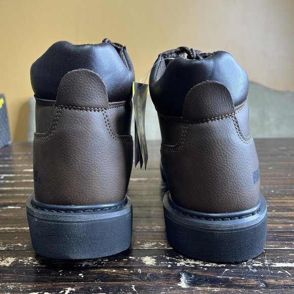 NEW Men's Brown Brazos Tradesman ST Brown Steel Toe Boots Size 9 - Picture 5 of 7